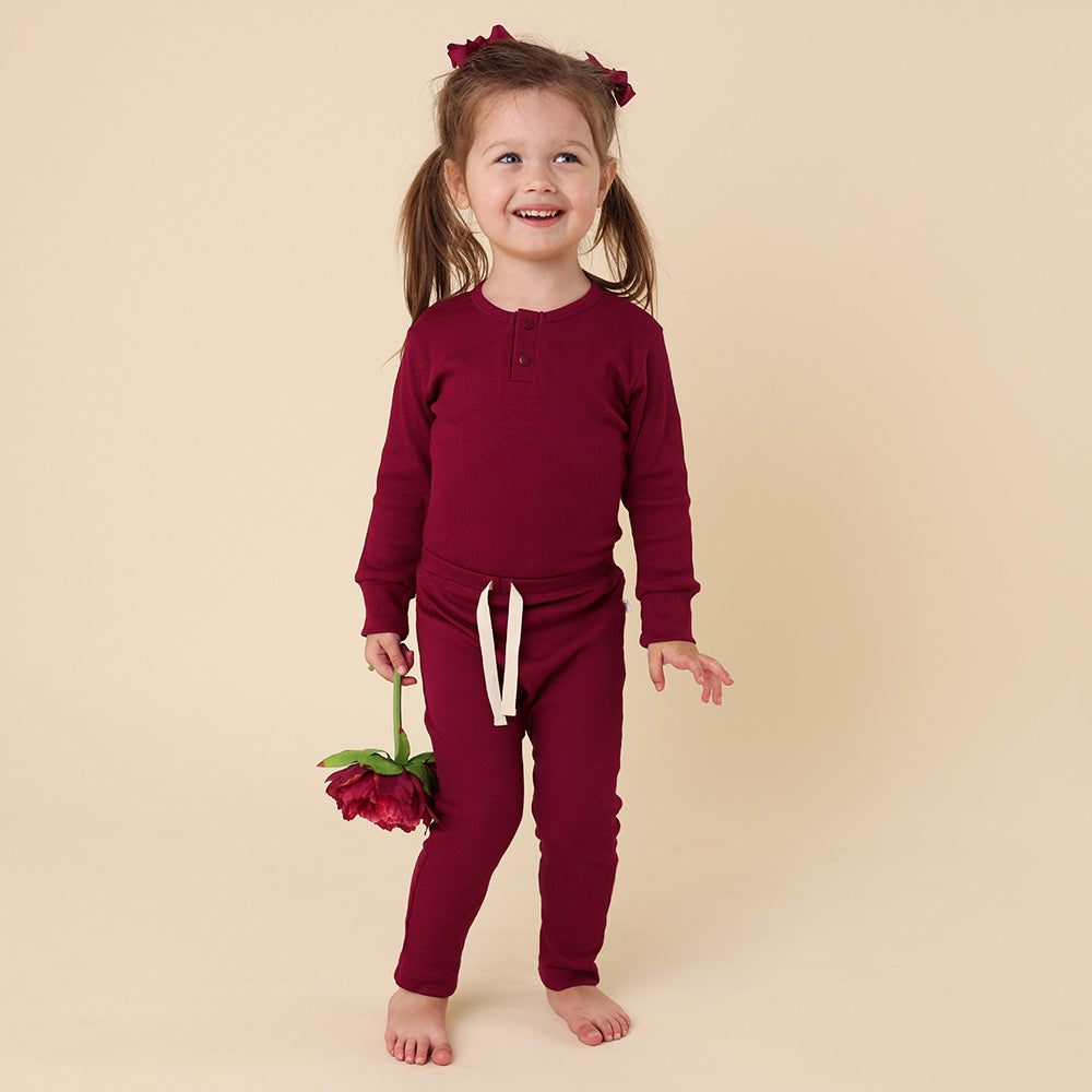 Organic Pants - Rasberry