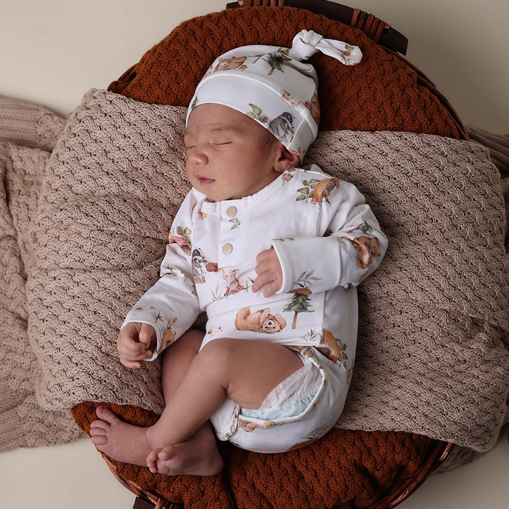 Long Sleeve Organic Bodysuit - Bears