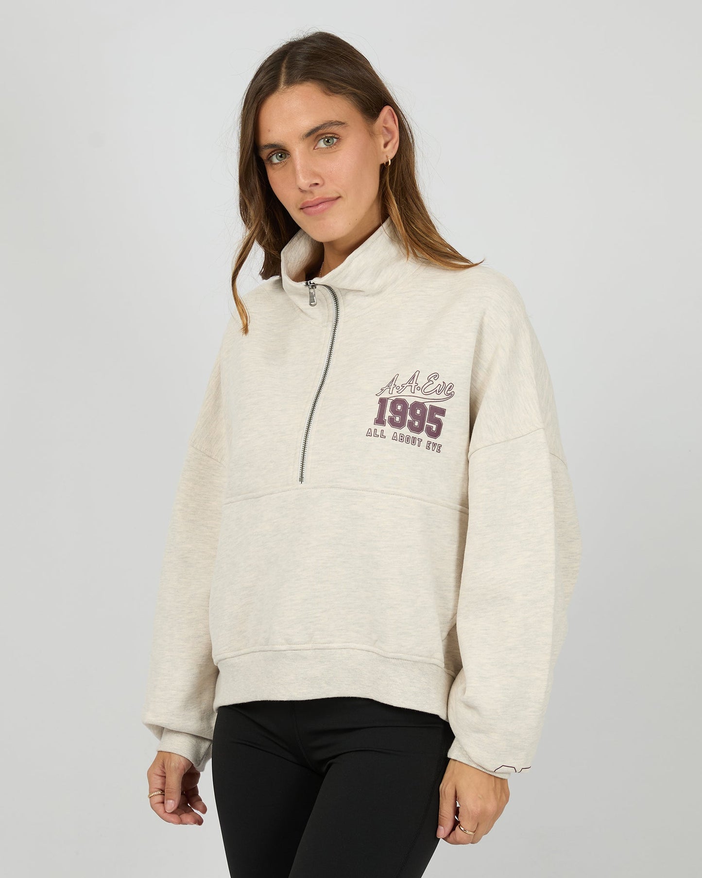 EVE TEAM 1/4 ZIP - Oat