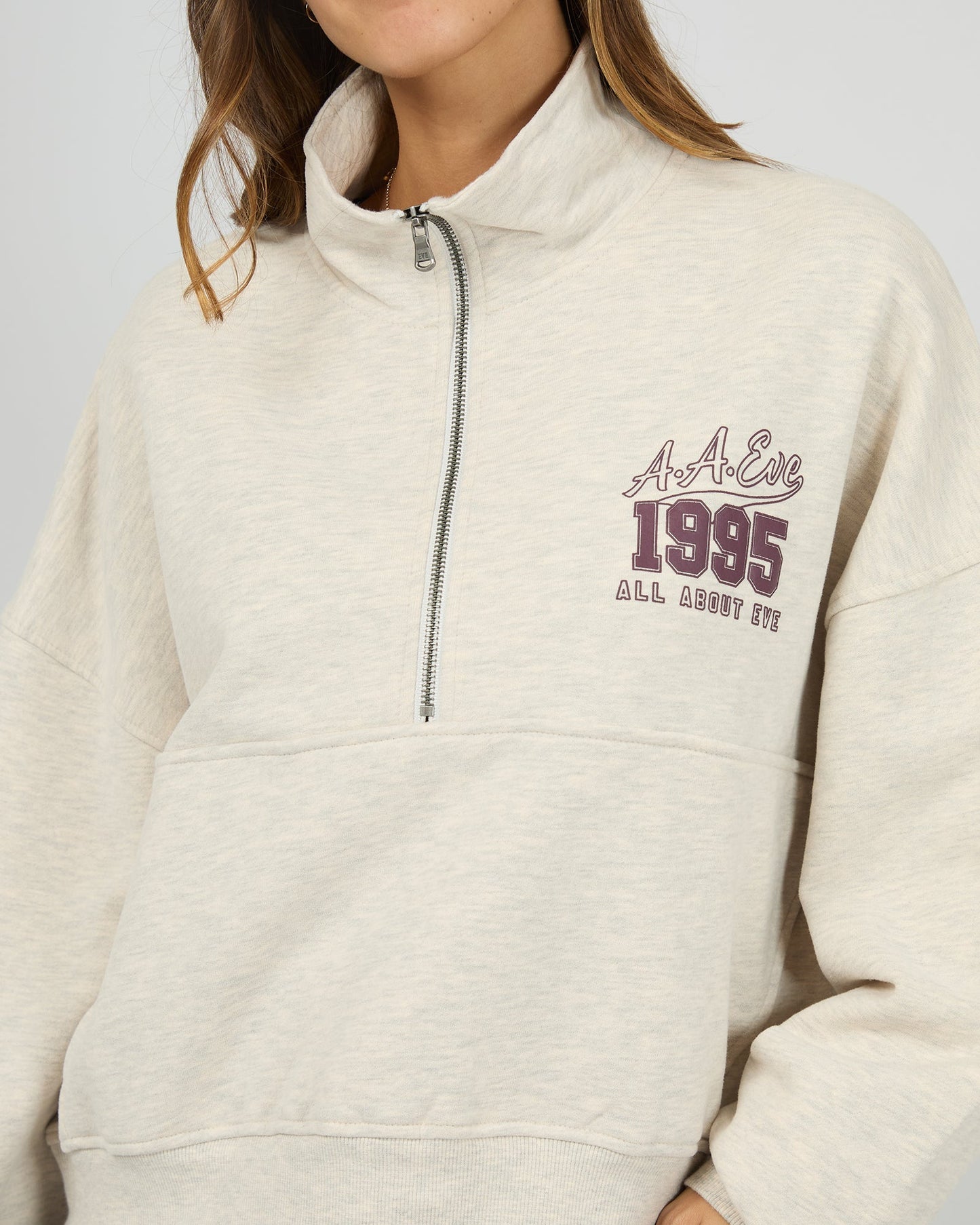 EVE TEAM 1/4 ZIP - Oat