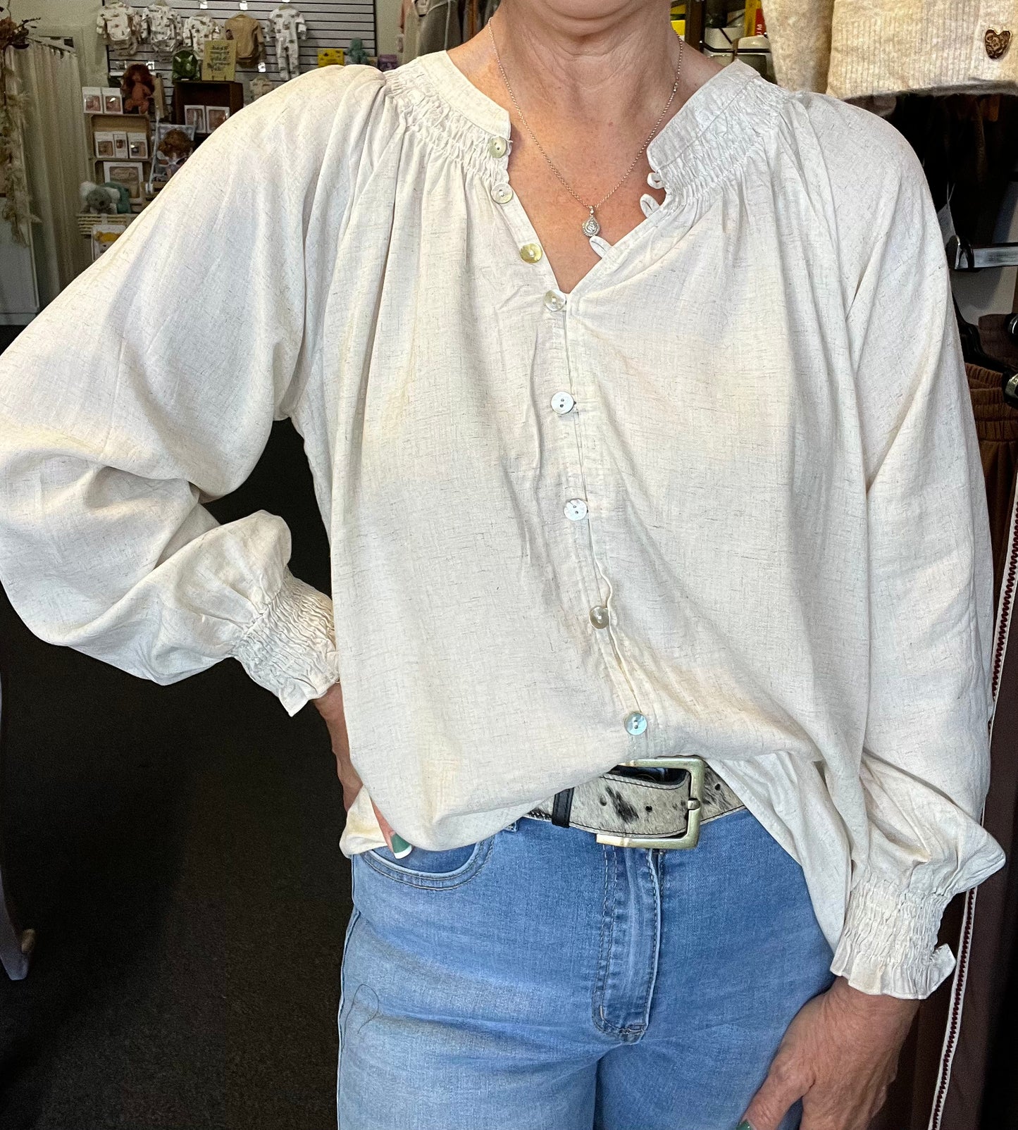 Florence Blouse - Oatmeal
