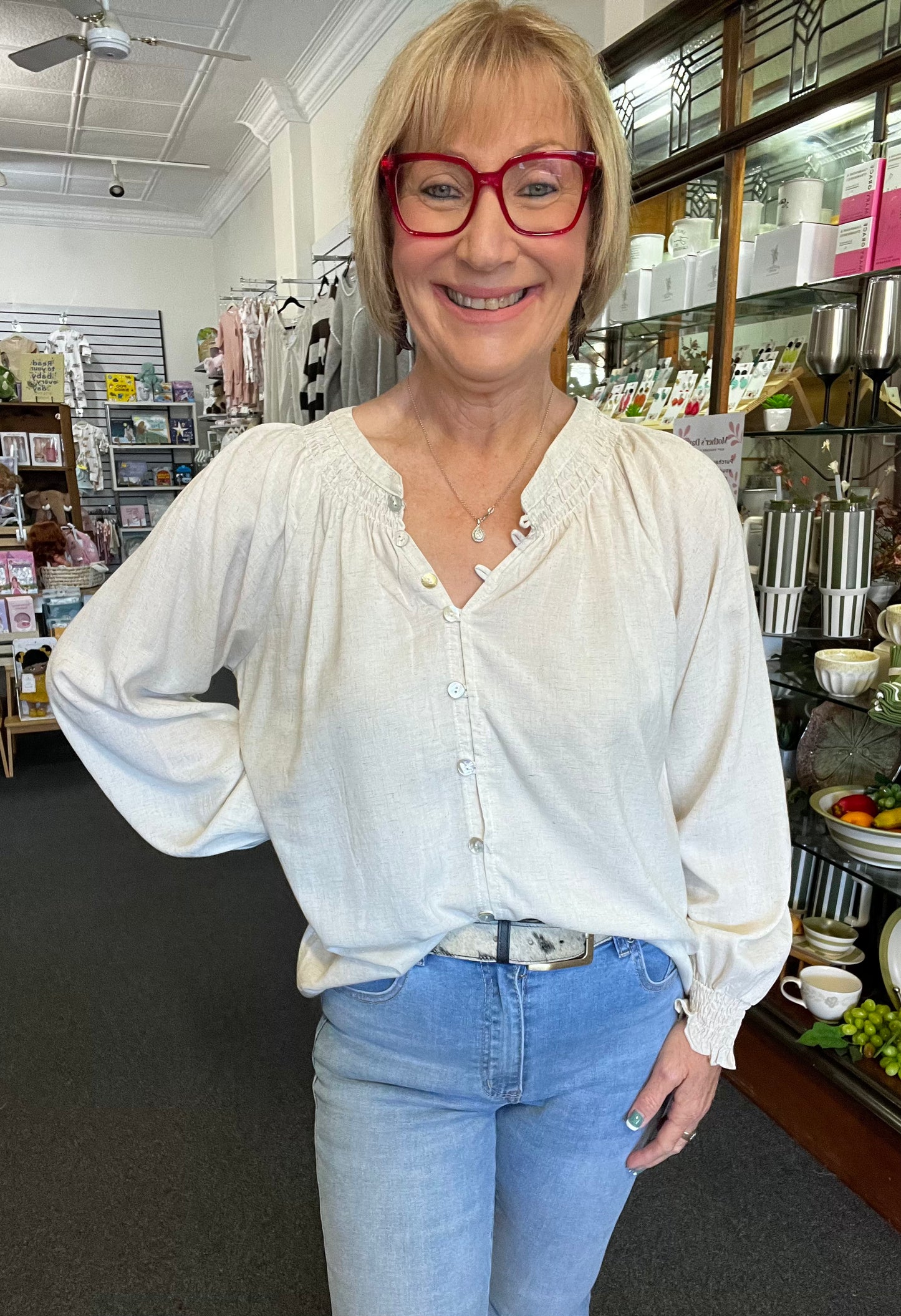 Florence Blouse - Oatmeal