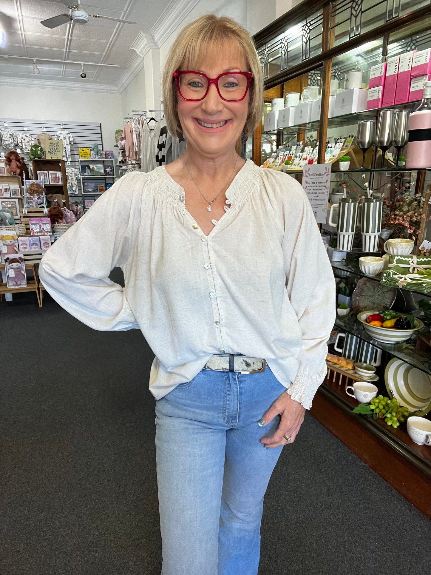 Florence Blouse - Oatmeal