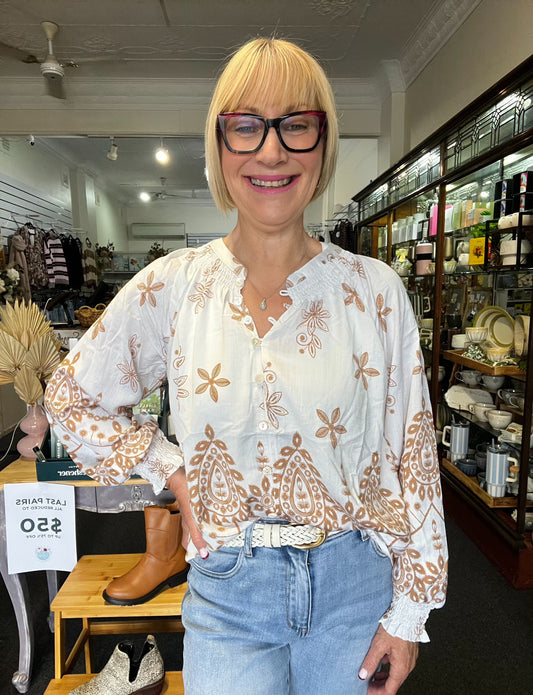 Dani Blouse- Beige