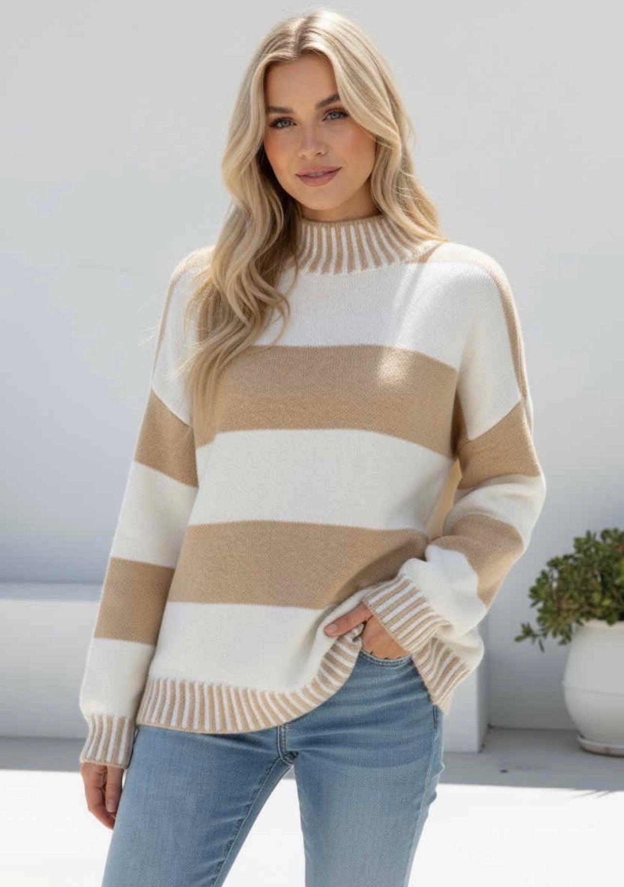 Stevie Jumper - Beige/Caramel