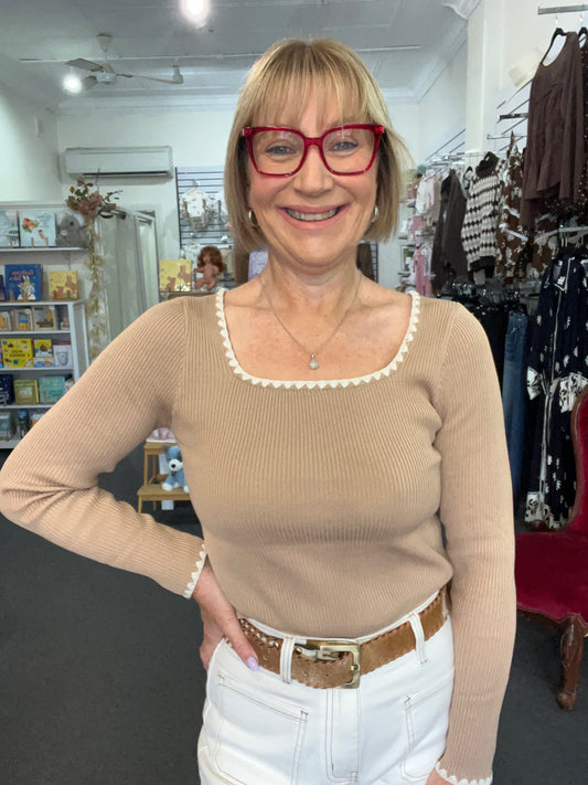 Jilly Knit Top - Natural