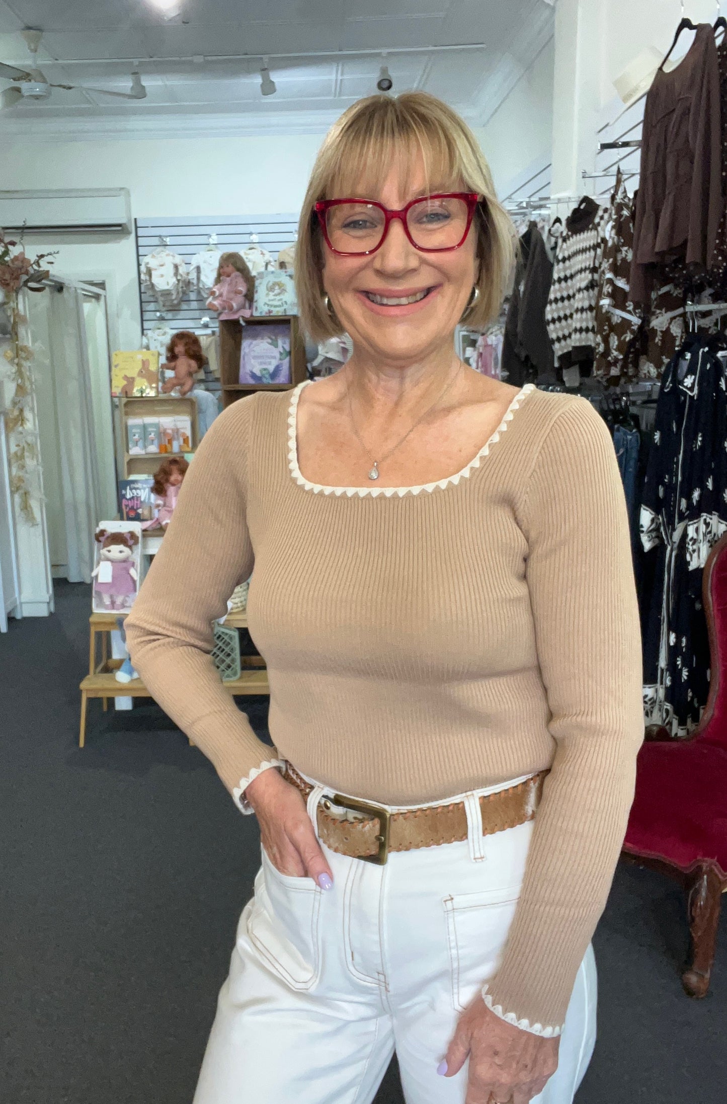 Jilly Knit Top - Natural