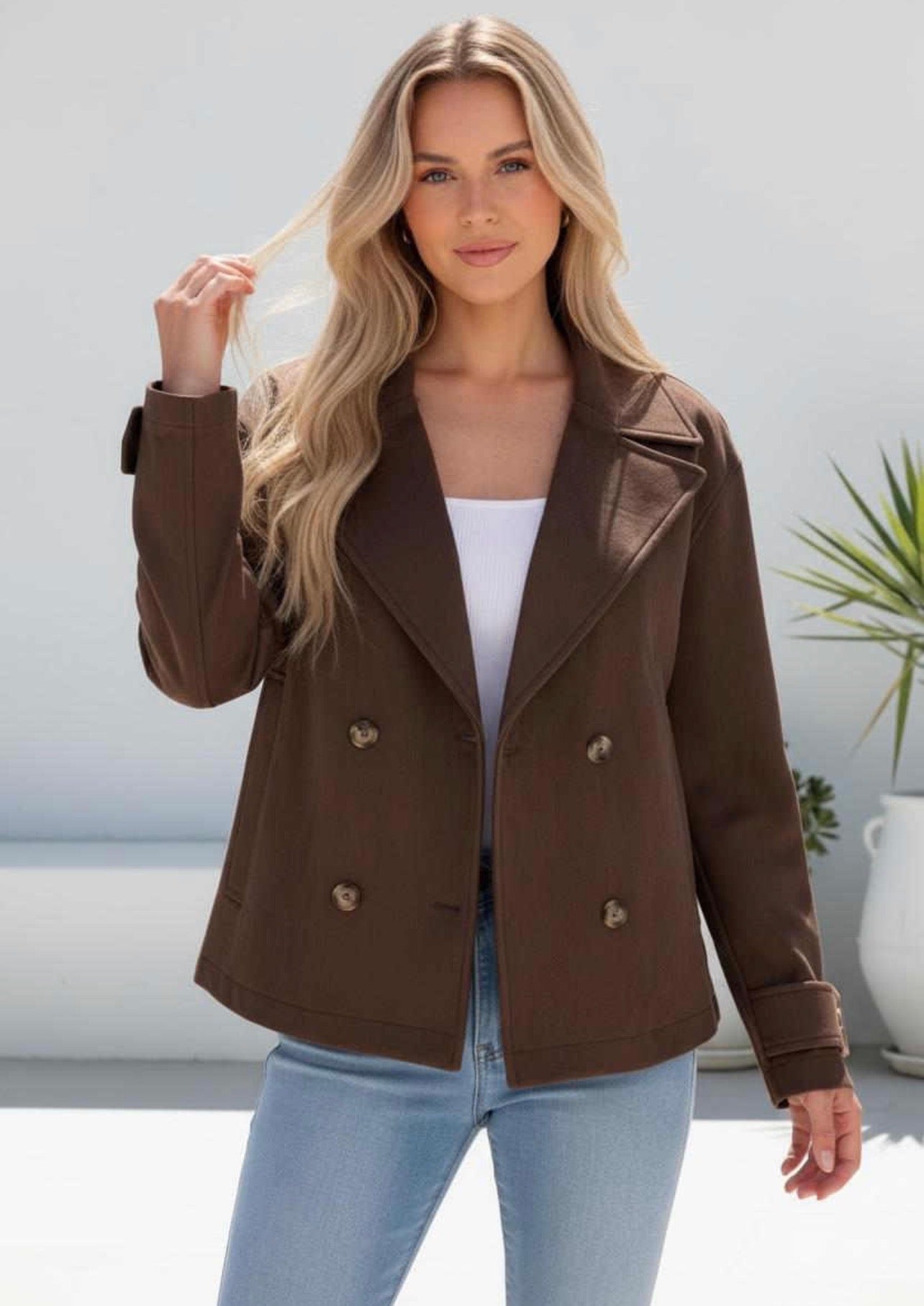 Cassandra Suede Jacket - Chocolate