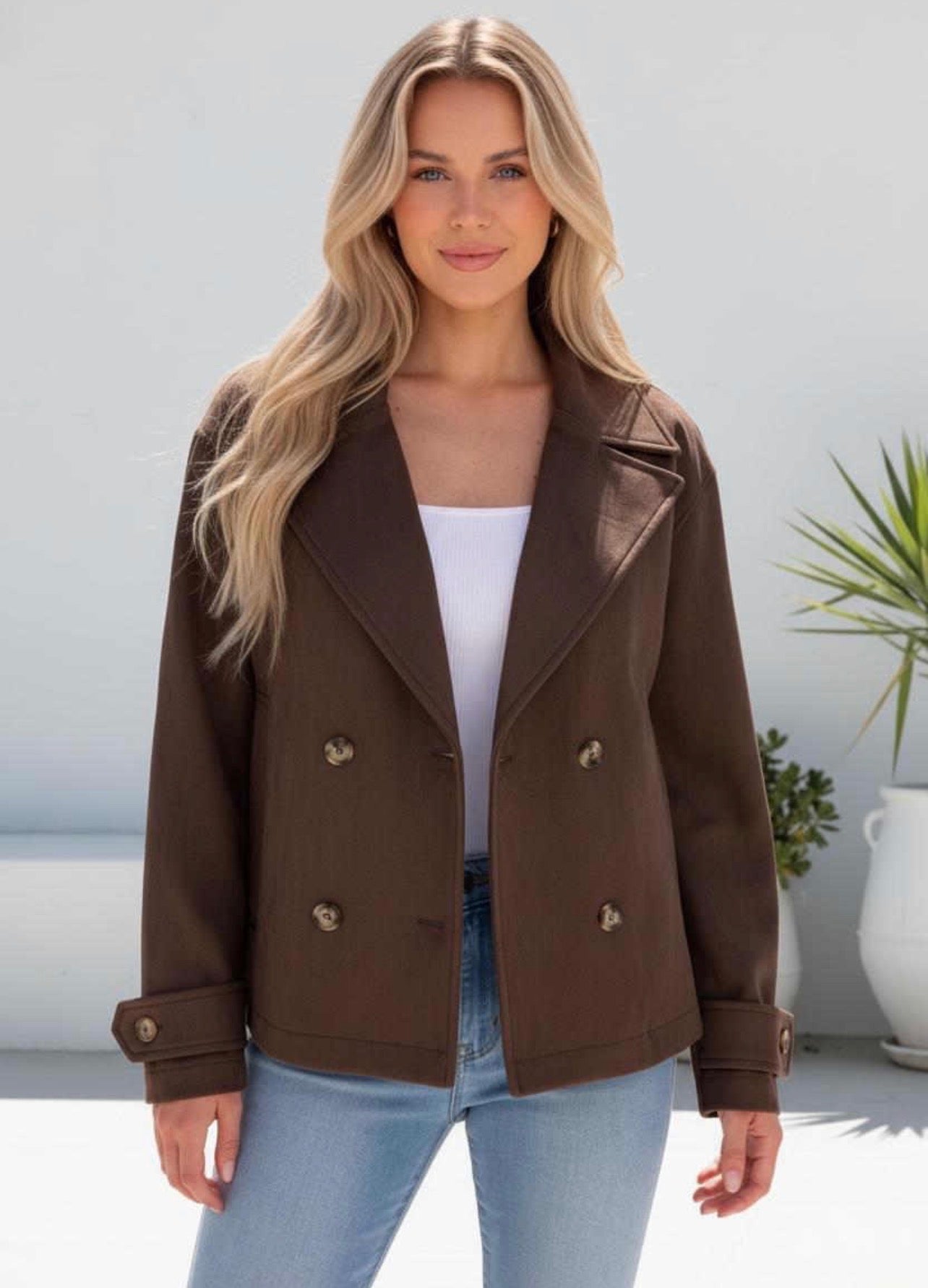 Cassandra Suede Jacket - Chocolate