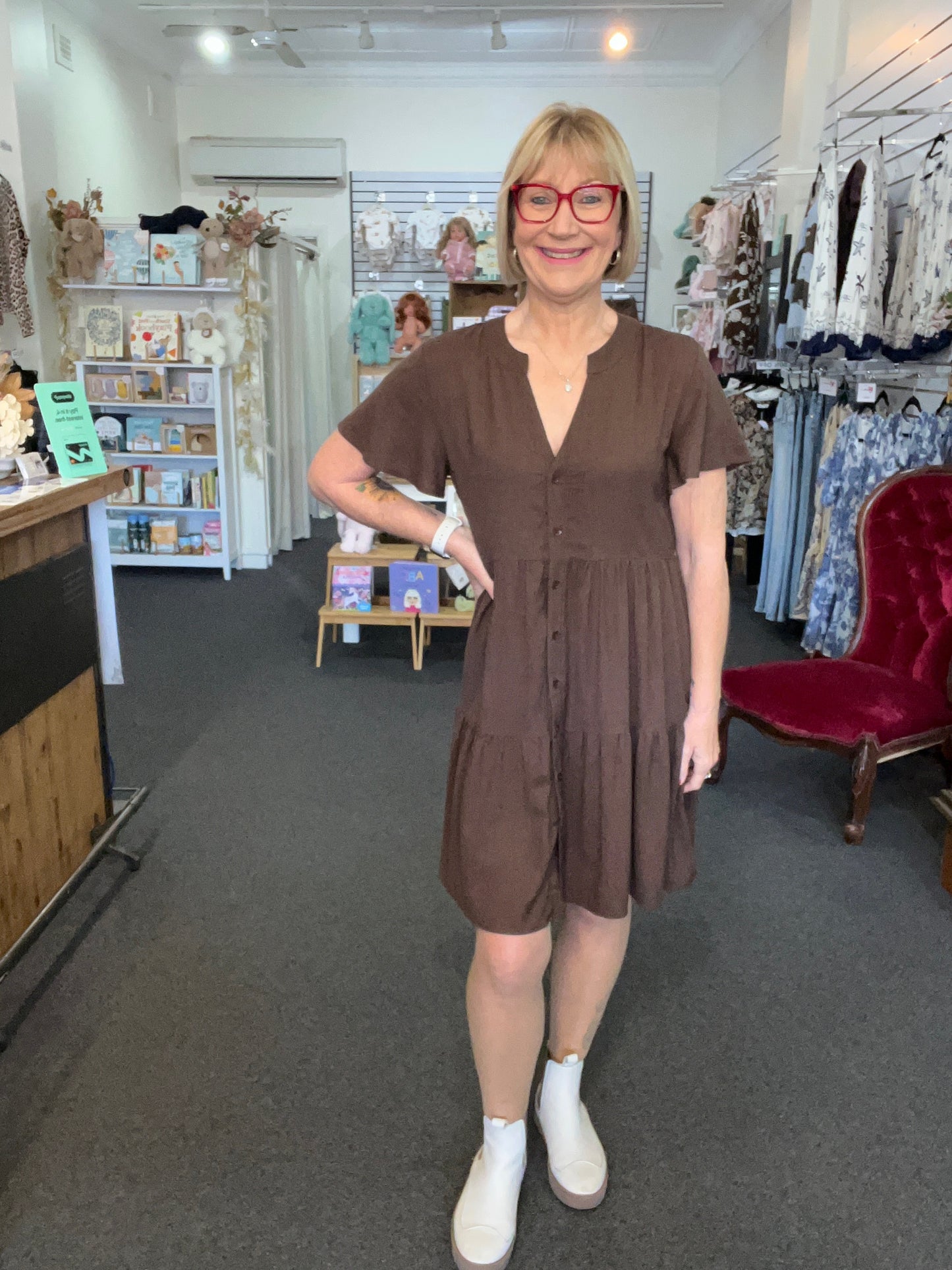 Lani Dress- Chocolate