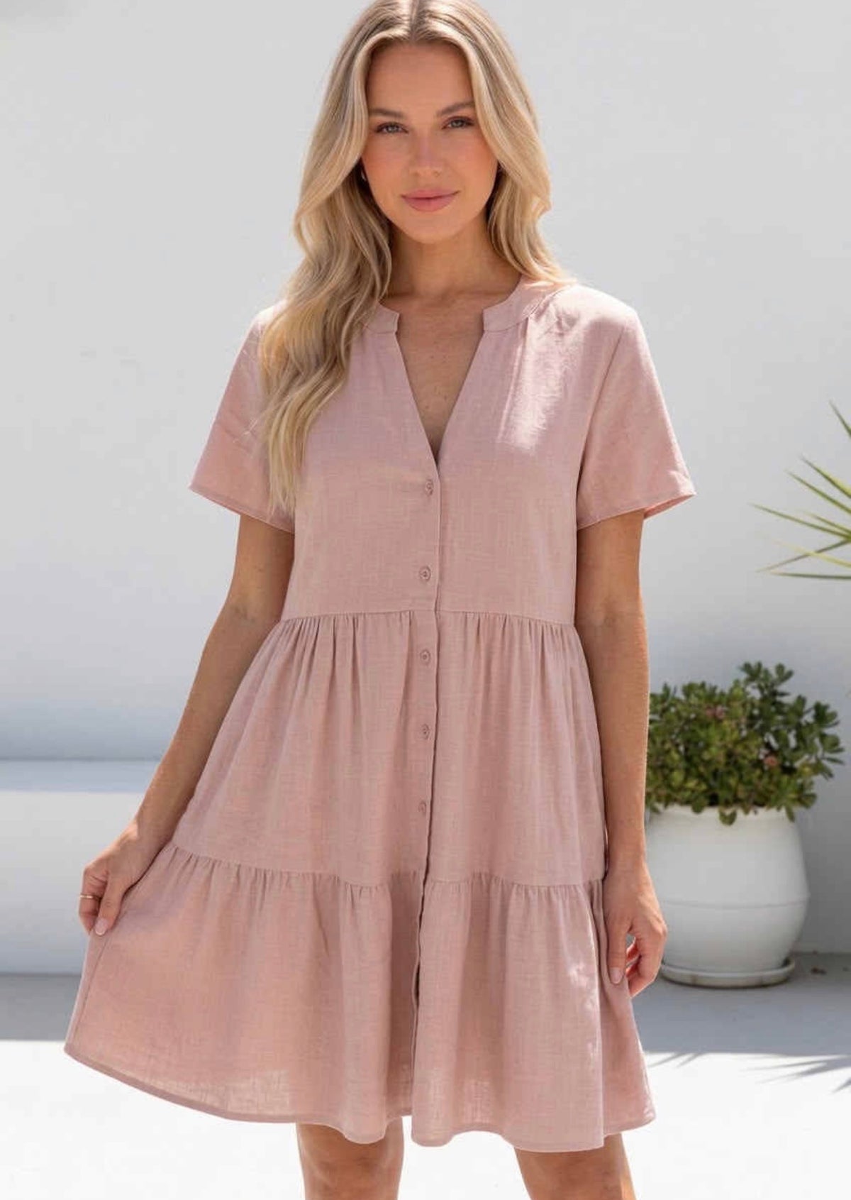 Cami Mini Dress - Dusty Pink