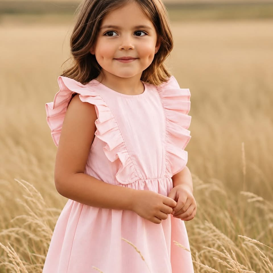 Florence Girls Dress - Pink