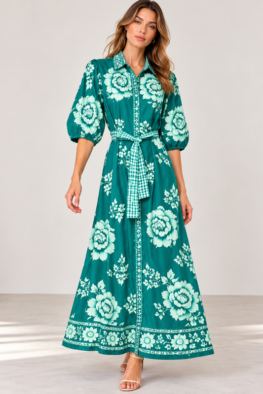 Alexis Midi Dress - Green