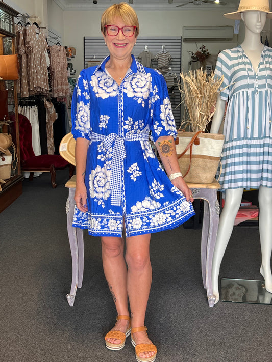 Alexis Mini Dress - Blue