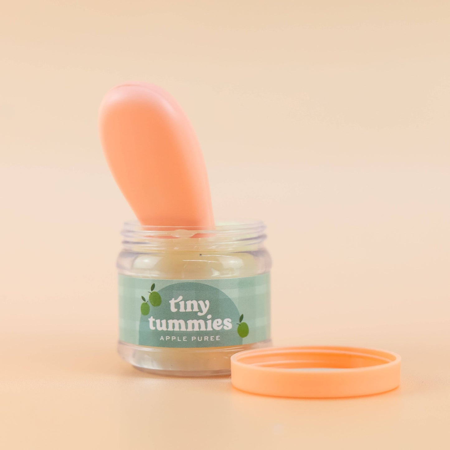 Tiny Tummies Apple Puree Food jar and spoon set